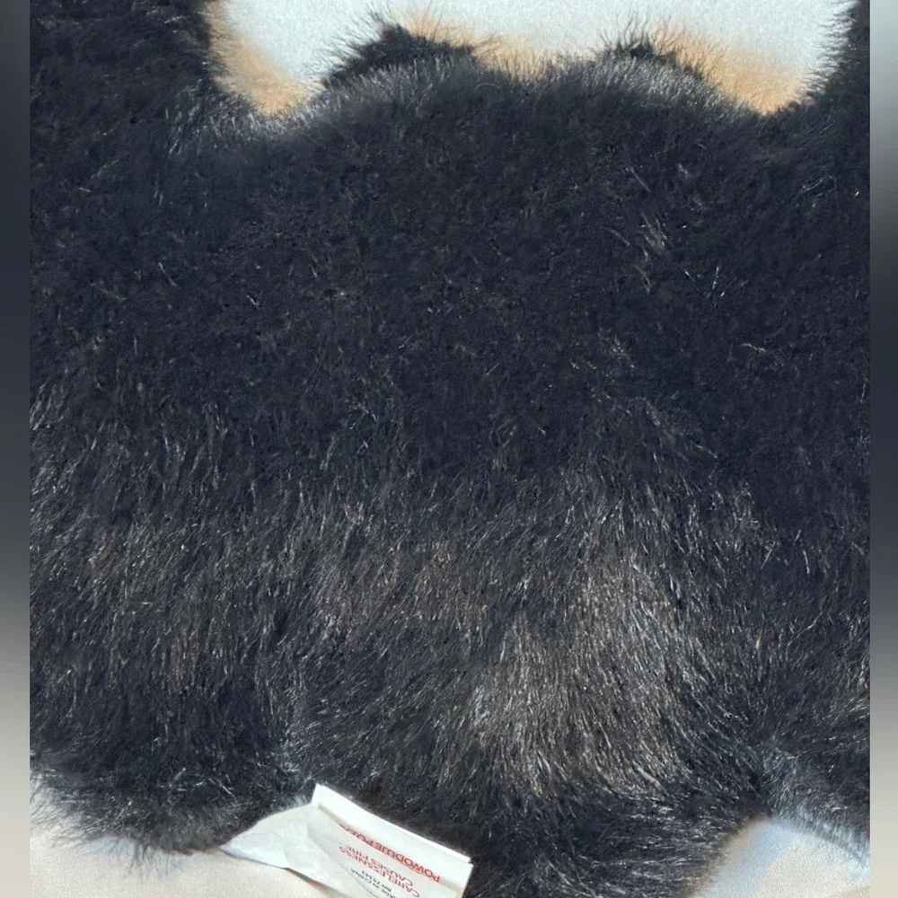 Cool Faux Fur Black Bat Pillow